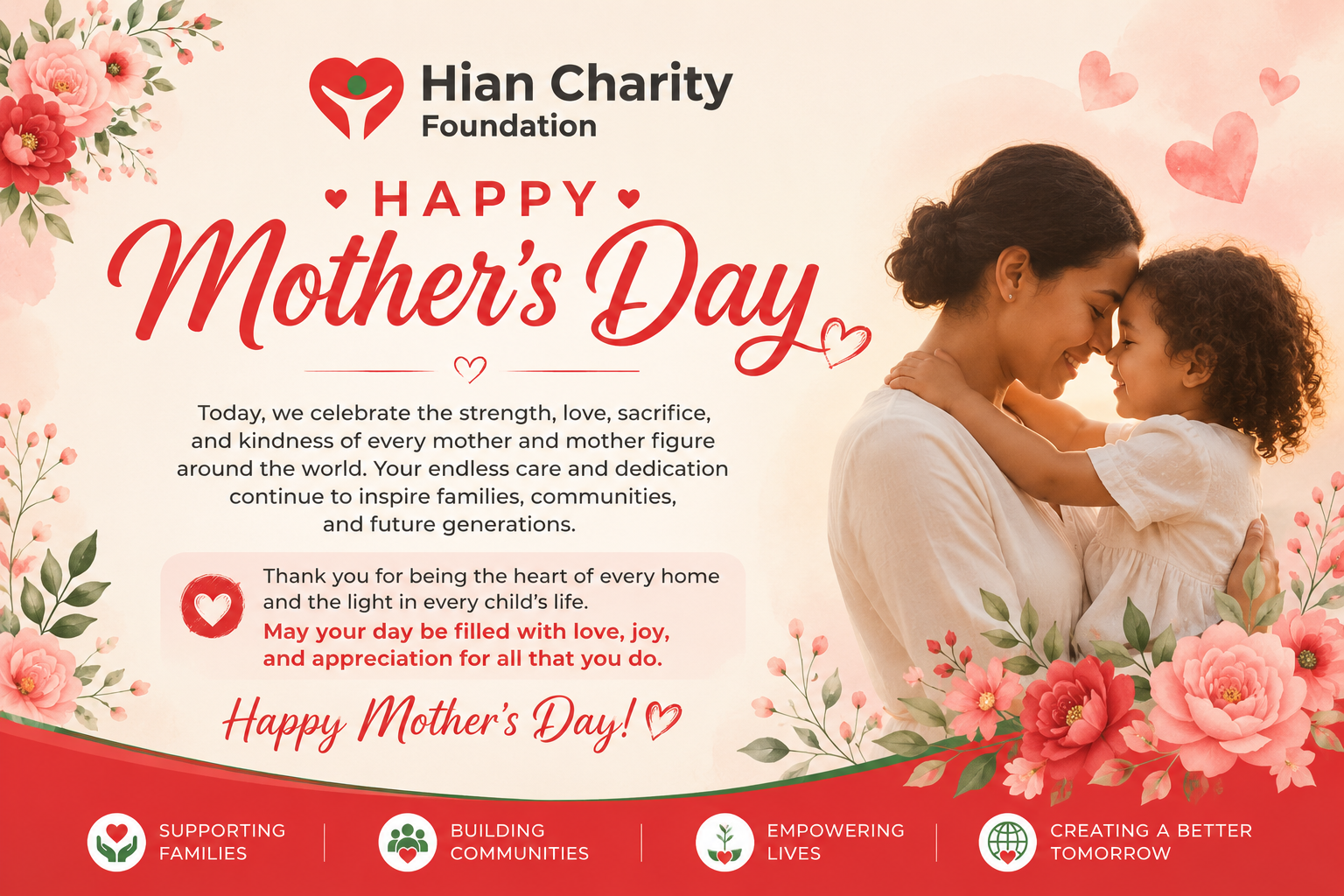 Happy Mother’s Day from Hian Charity Foundation
